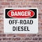 Signmission Off-Road Diesel Danger Sign, Plastic, 14in W x 10in L, 2PK OS-2PACK-DS-P-1014-L-2068 - alternate 8